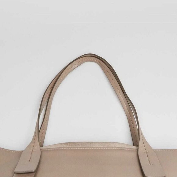 Chloe Motty Grey Leather Medium C Zipped Shopping Tote - Picture 7 of 12